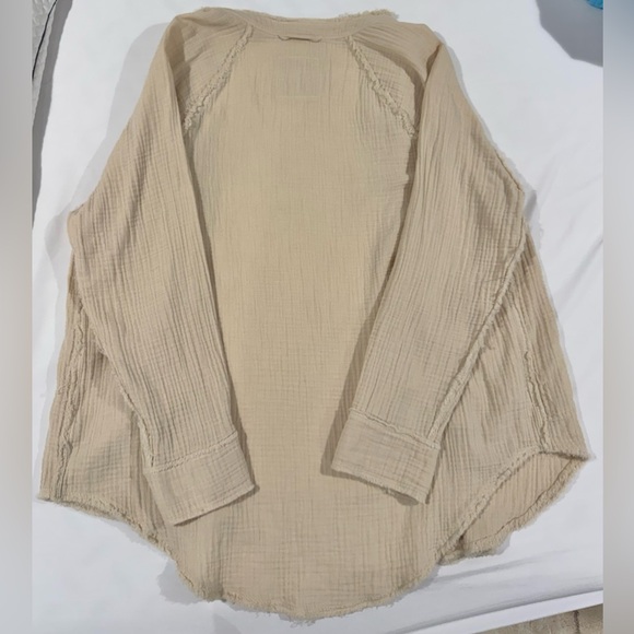 Aerie Womens Pool to Party Gauzy Muslin Oversized Coverup Top; Never Worn - Picture 4 of 5